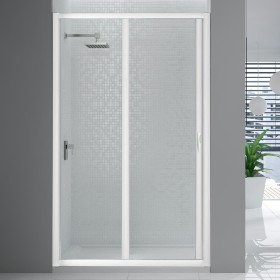 Porta Riducibile Box Doccia Smart BSE126001 Telaio Bianco Acrilico Forte