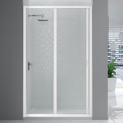 Porta Riducibile Box Doccia Smart BSE126001 Telaio Bianco Acrilico Forte