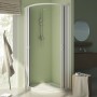 Box Doccia Free Semicircolare Riducibile Apertura Centrale Bianco 70-90 x 70-90 H 185 cm BR141001