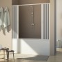 Box Vasca Free Porta Riducibile Apertura Centrale Bianco cm 140-170 H 150 cm BR221001