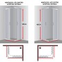 Box Doccia Free Angolo Riducibile Apertura Centrale Bianco 60-80 x 60-80 H 185 cm Forte BR100001