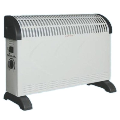 Termoconvettore a pavimento o muro Niklas Classic Baby Colore Bianco 2000 W