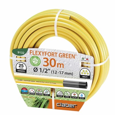 Tubo Irrigazione Flexyfort Green Claber 9132 Diametro 1/2'' 12-17 mm Metri 30