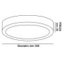 Lampada Plafoniera da Interno con Luce Led 4500 K Diametro cm 30