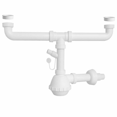 Multipack 6 Pz Sifoni 2 Vie Senza Piletta Attacco Con Lavatrice