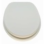Coprivater Sedile WC In MDF Colore Bianco Cerniere Cromate