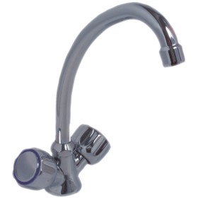 Gruppo Monoforo con Canna Normale due Manopole Per Cucina