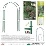 Arco per Giardino Decorativo in Ferro Verde (120x40xH219 cm)