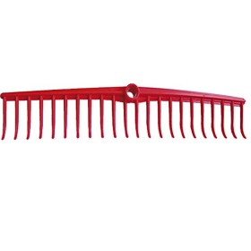 Rastrello in Plastica 20 Denti Curvi cm 40 per Giardino Prato Sabbia