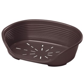 Siesta Deluxe Cuccia in resina termoplastica per cani e gatti colore marrone Dim. 82 x 59 cm FERPLAST