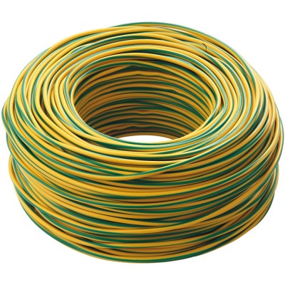 Cavo Unipolare Cordina Unipolare Antifiamma Flessibile 1x4 mmq Metri 100 NO7V-K 05 Giallo Verde