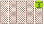 Multipack 5 pz Tralicci Fissi Colore Marrone con Cornice 0,60 x h 1,80 Metri in Legno