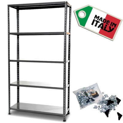 SCAFFALE 200x90X40 5 RIPIANI ACCIAIO VERNICIATO RINFORZATO