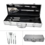 Betty Garden Valigetta 4 Accessori per Barbecue in Acciaio Inox