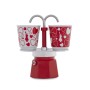 Bialetti Caffettiera Set Mini Express con due Bicchierini Cuore 2 Tazze