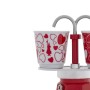 Bialetti Caffettiera Set Mini Express con due Bicchierini Cuore 2 Tazze