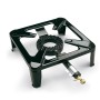 Fornellone da campeggio con bruciatore in ghisa e piedini in acciaio 40x40cm 5,33 kw