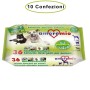 Amore Mio Salviette Detergenti per Cani Gatti e Cuccioli Alla Citronella 10 Confezioni da 36 Salviette