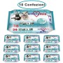 Amore Mio Salviette Detergenti per Cani Gatti e Cuccioli Al Muschio Bianco 10 Confezioni da 36 Salviette
