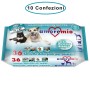 Amore Mio Salviette Detergenti per Cani Gatti e Cuccioli Al Muschio Bianco 10 Confezioni da 36 Salviette