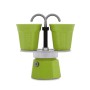 Bialetti Caffettiera Set Mini Express con due Bicchierini Verde 2 Tazze