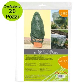 Multipack 20 pz Telo Protettivo Cappuccio per Piante in Tnt Verde 17g/mq misura 1 x 1,6 metri