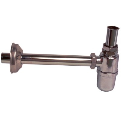 Sifone a Bottiglia In Ottone Cromato 1" Pollice Canna cm 25 Idraulica