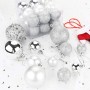 Set Palline di Natale Colore Argento 100 Pezzi per Addobbare l'Albero di Natale