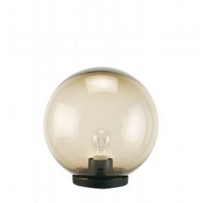 Testa-Palo attacco Diametro 20cm Globo colore Nero con Sfera Fume' 