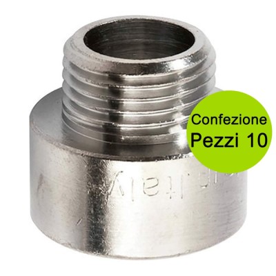 Multipack 10 Pezzi Riduzioni Ottone Cromato Femmina 3/8" Maschio 1/4"