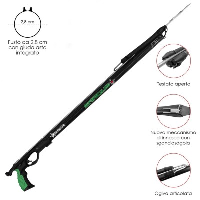Arbalete Sargus Abysstar Fucile da sub pesca lunghezza cm 72