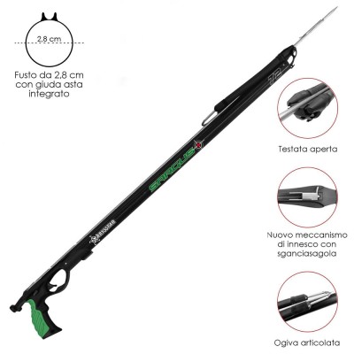 Arbalete Sargus Abysstar Fucile da sub pesca lunghezza cm 100