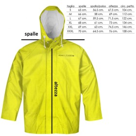 GIACCA PROFESSIONALE ULTRASTRONG IMPERMEABILE ANTIVENTO PVC TAGLIA XL