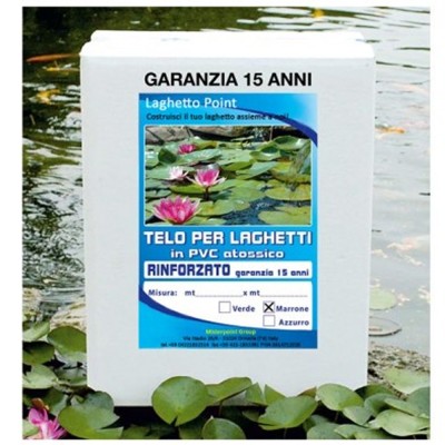 Telo per Laghetto RINFORZATO in PVC Verde 5,00 x 6,00 metri