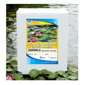 Telo Laghetto PVC 4 x 5 metri colore NERO Spessore 0,5 - GARANZIA 5 ANNI