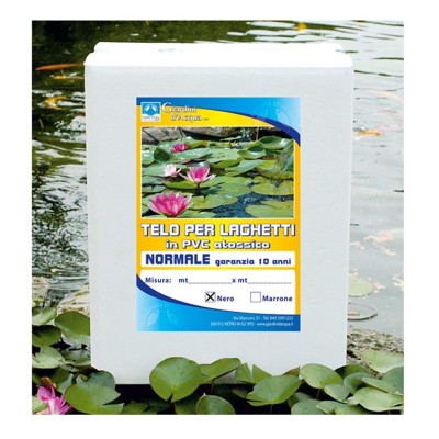 Telo Laghetto PVC 5 x 6 metri colore NERO Spessore 0,5 - GARANZIA 5 ANNI