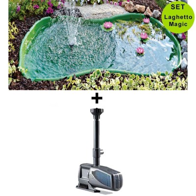 Set Risparmio Laghetto per Giardino Bolsena da 610 lt + Pompa Syncra Pond 2.5 Laghetto Magic