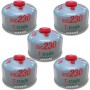 Multipack 5 Pezzi Bombolette Gas Butato SGC230 Attacco a Vite Catering Campeggio Casa Fornelli