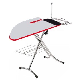 Combiboard Plus  Asse da Stiro con 1 Copertina Aggiuntiva di Ricambio Stiramaniche e Area Ignifuga