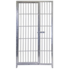 Pannello Modulare con Porta per Box per Cani Zincatura Elettrolitica 100 CM x H 180 CM