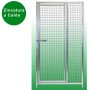 Pannello con Porta in Rete per Box Cani Maglia 5x5 cm Zincatura a Caldo 100xh180 Cm
