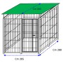 Recinto per Cani 2x2 Metri con Copertura Zincatura a Caldo Viteria Compresa