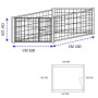 Box Recinto per Cuccioli in Rete con Zincatura a Caldo Dimensioni 200x200xh120 cm