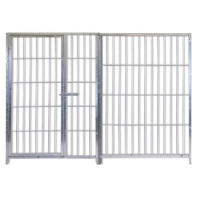 Pannello con Porta in Rete Modulare per Recinti con Zincatura a Caldo 200xh120 cm