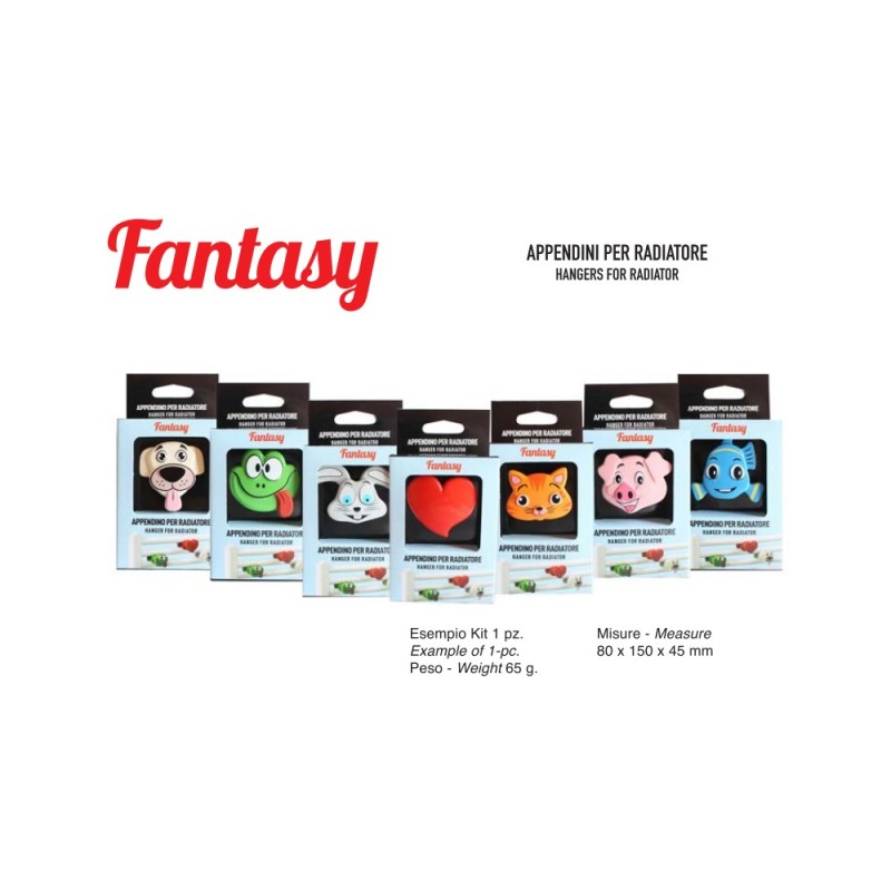 Appendini Per Termoarredo Universali Fantasy Magnetici Radiatori Pika  Multipack 7 Pezzi