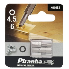 INSERTI MM 25 CHIAVE ESAGONALE MM 4 - 5 - 6 PIRANHA X61083