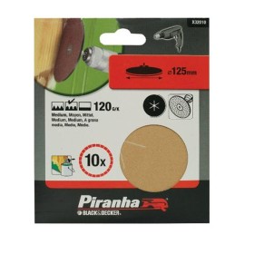 Dischi Abrasivi X32010 Pz 10 per Platorello Trapano Grana 120 Diametro mm 125