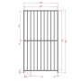 Pannello Semplice Tubolare per Box Cani con Zincatura a Caldo 100xh180 Cm