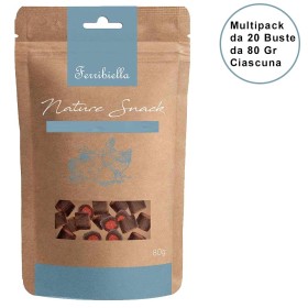 Nature Snack per Cani Ferribiella Involtini di Anatra Confezione da 20 Buste da 80 GR