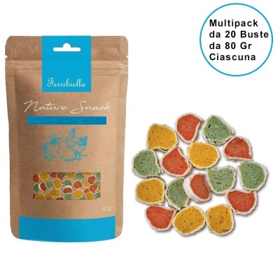 Nature Snack per Cani Ferribiella Sushi di Pollo e Pesce Confezione da 20 Buste da 80 GR